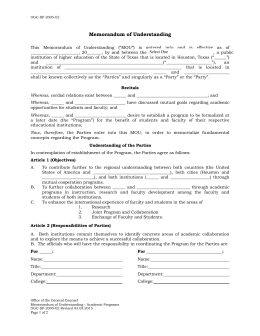 mou contract template