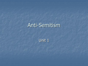 Anti-Semitism Unit 1