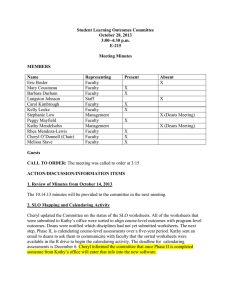 Student Learning Outcomes Committee October 28, 2013 3:00–4:30 p.m. E-215