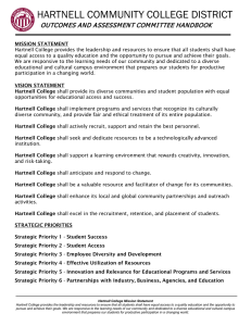 HARTNELL COMMUNITY COLLEGE DISTRICT  OUTCOMES AND ASSESSMENT COMMITTEE HANDBOOK