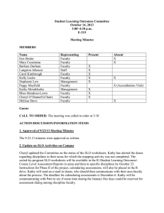 Student Learning Outcomes Committee October 14, 2013 3:00–4:30 p.m. E-215