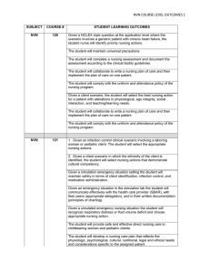 NVN COURSE LEVEL OUTCOMES 1