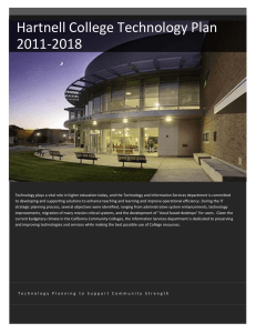 Hartnell College Technology Plan 2011-2018
