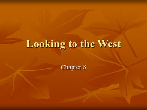 Looking to the West Chapter 8
