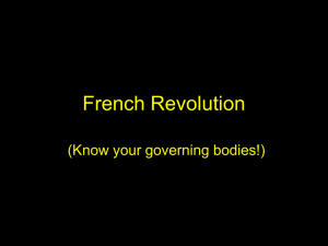 French Revolution ( (Know your governing bodies!)