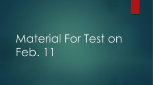 Material For Test on Feb. 11