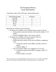 AP European History Exam Information