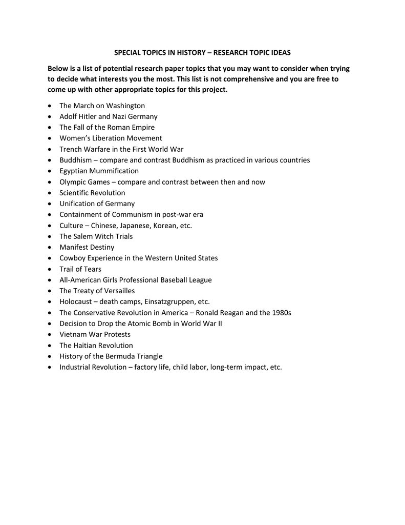  Good Research Topic Ideas Top 100 Research Paper Topics To Help You 