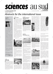 Abstracts for the international issue A Le journal de l'IRD