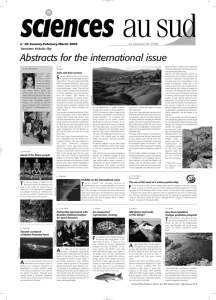 Abstracts for the international issue I S Le journal de l'IRD