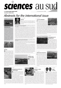 Abstracts for the international issue Le journal de l'IRD