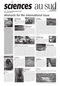 Abstracts for the international issue W Le journal de l'IRD