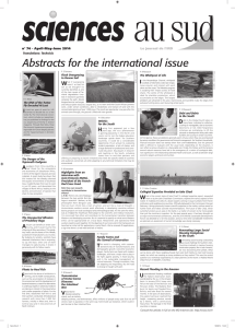 Abstracts for the international issue W Le journal de l'IRD