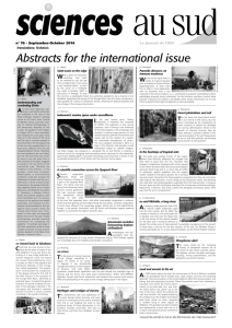Abstracts for the international issue W A Le journal de l'IRD