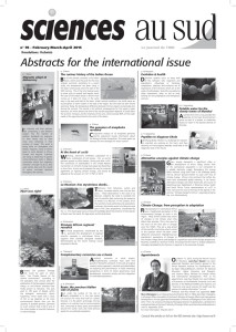 Abstracts for the international issue B Le journal de l'IRD