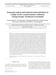 Seasonal carbon and nutrient mineralization in a high-Arctic coastal marine sediment,