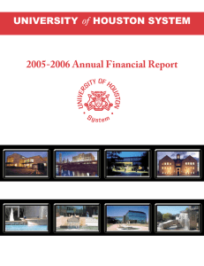 2005-2006 Annual Financial Report University HoUston system