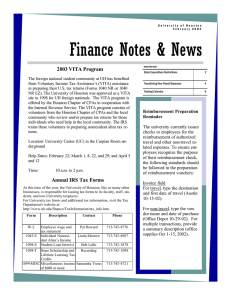 Finance Notes &amp; News 2003 VITA Program