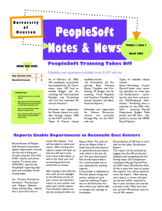 PeopleSoft PeopleSoft Training Takes Off