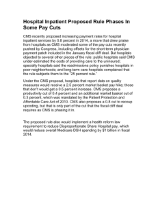 Hospital Inpatient Proposed Rule Phases In Some Pay Cuts