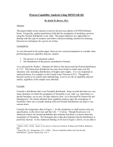 Process Capability Analysis Using MINITAB (II)