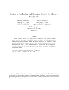 Barriers to Reallocation and Economic Growth: the Effects of Firing Costs