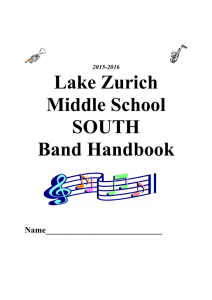 Lake Zurich Middle School SOUTH Band Handbook