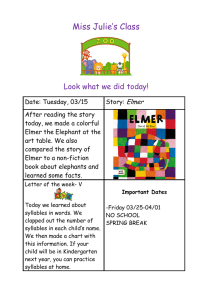 Miss Julie’s Class  Look what we did today! Elmer