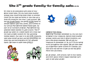 The 5 grade family-to-family sale  th