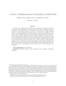 A Theory of Bidding Dynamics and Deadlines in Online Retail ∗