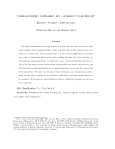 Semiparametric Estimation and Inference Using Doubly Robust Moment Conditions