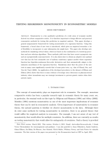 TESTING REGRESSION MONOTONICITY IN ECONOMETRIC MODELS