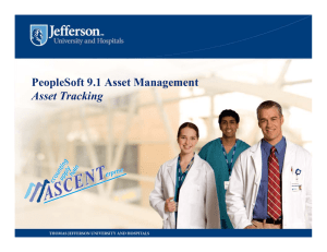 S f 9 1 A PeopleSoft 9.1 Asset Management Asset Tracking