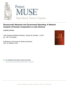 Bureaucratic Networks and Government Spending: A Network