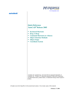 Quick Reference AutoCAD Release 2005