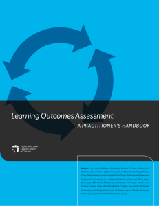 Learning Outcomes Assessment:  A PRACTITIONER’S HANDBOOK