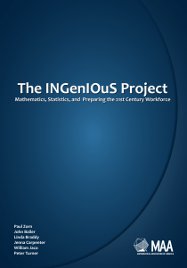 The INGenIOuS Project Paul Zorn John Bailer