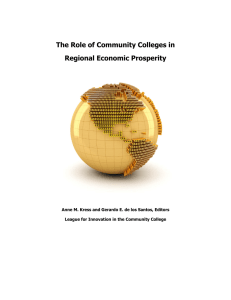 The Role of Community Colleges in Regional Economic Prosperity