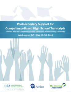 Postsecondary Support for Competency-Based High School Transcripts