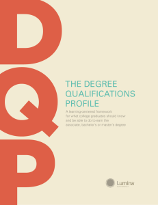 THE DEGREE QUALIFICATIONS PROFILE