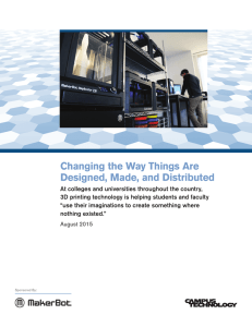 Changing the Way Things Are Designed, Made, and Distributed