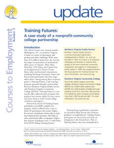 Training Futures: A case study of a nonprofit-community college partnership