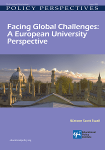 Facing Global Challenges: A European University Perspective