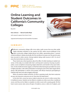 C Online Learning and Student Outcomes in California’s Community