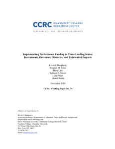 Implementing Performance Funding in Three Leading States: