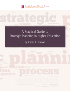 A Practical Guide to Strategic Planning in Higher Education