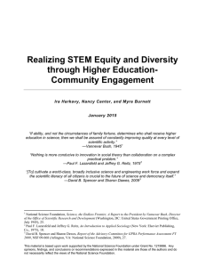 Realizing STEM Equity and Diversity through Higher Education- Community Engagement