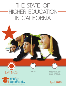 The State of Higher Education in California LATINOS