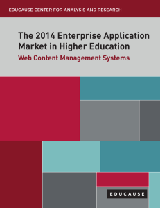 The 2014 Enterprise Application Market in Higher Education Web Content Management Systems