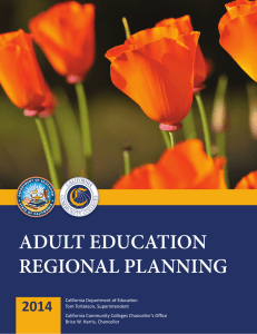 ADULT EDUCATION REGIONAL PLANNING 2014